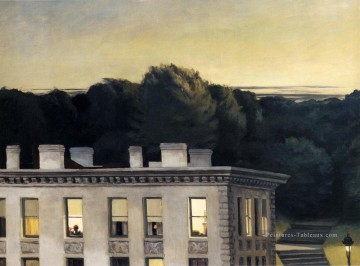 maison au crépuscule Edward Hopper Peinture à l'huile